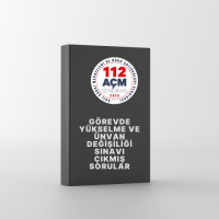 Görevde Yükselme ve Ünvan Değişikliği Çıkmış Sorular