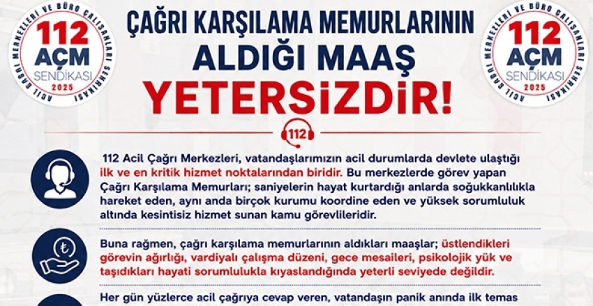 ÇAĞRI KARŞILAMA MEMURLARININ ALDIĞI MAAŞ YETERSİZDİR!